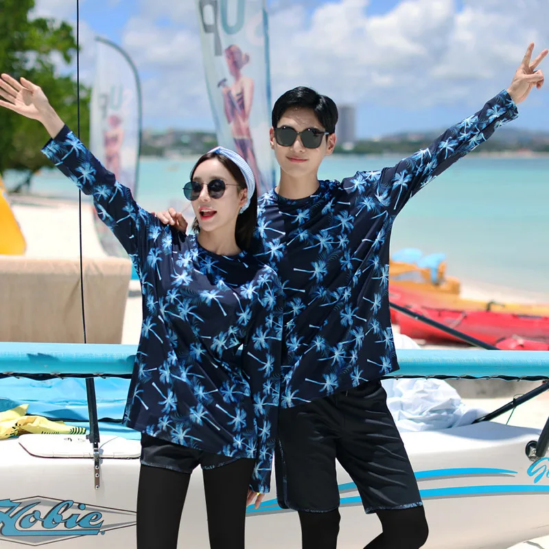 

South Korea Couples Diving Suit Women's Split Type Sun-resistant Quick-Drying Swimsuit MEN'S Suit Surfing Snorkeling Trousers Lo