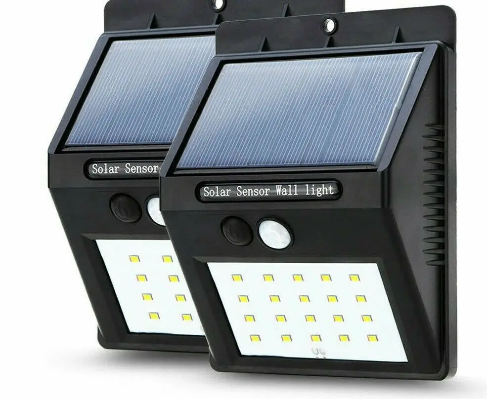 20LED солнечный светильник с датчиком движения PIR, наружный настенный светильник для сада