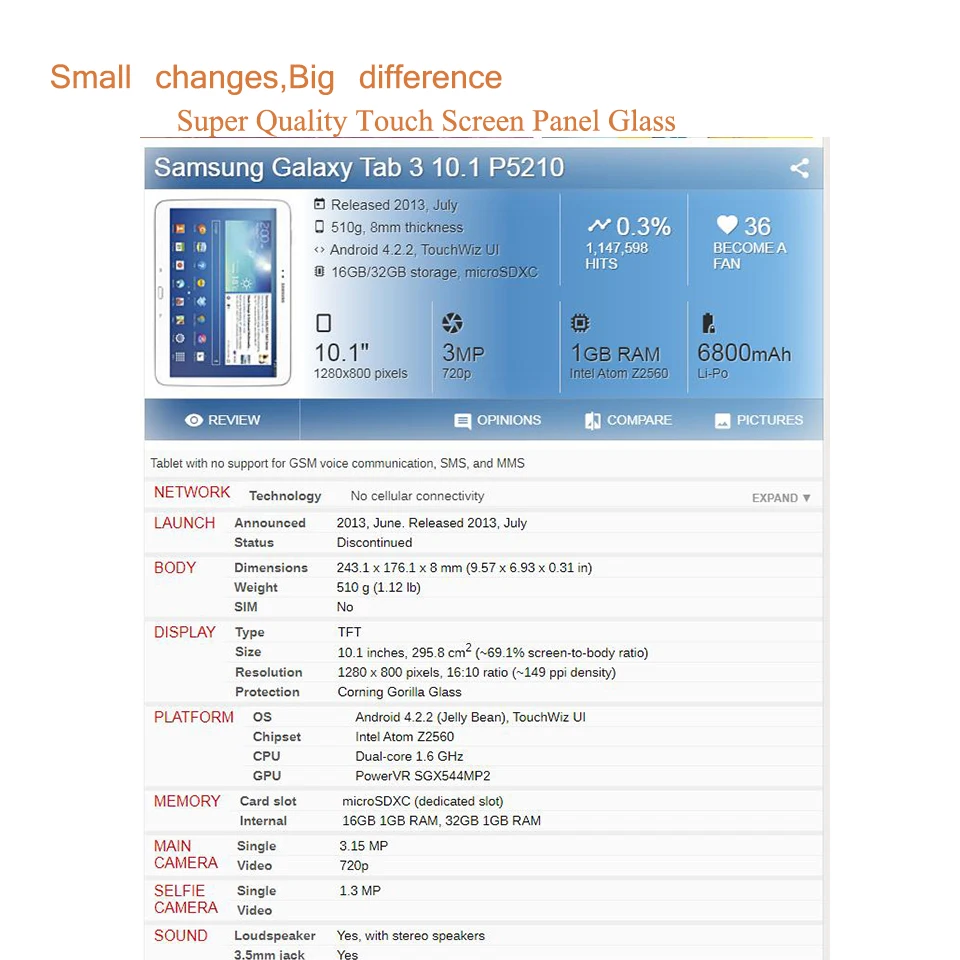 Рисунок 4 - Сенсорный экран для Samsung Galaxy Tab 3 10