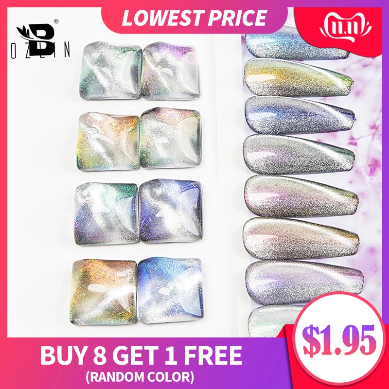 

Bozlin 8 Colors Crystal Cat Eye Gel UV Gel Nail Polish Magnet Tool Nails Art Gel Varnish Long Lasting Design Strong Effect