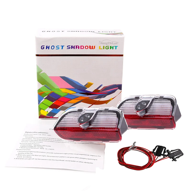 2 шт. автомобильная светодиодная дверная предупреждающая лампа с логотипом для VW Golf 5 6 7 Tiguan Touareg Jetta MK5 MK6 CC Passat B6 B7 Sharan Scirocco