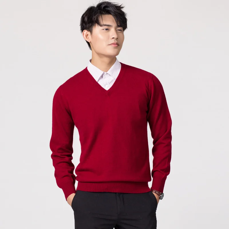 Man-Pullovers-Winter-New-Fashion-Vneck-Sweater-Cashmere-and-Wool-Knitted-Jumpers-Men-Woolen-Clothes-Hot (3)