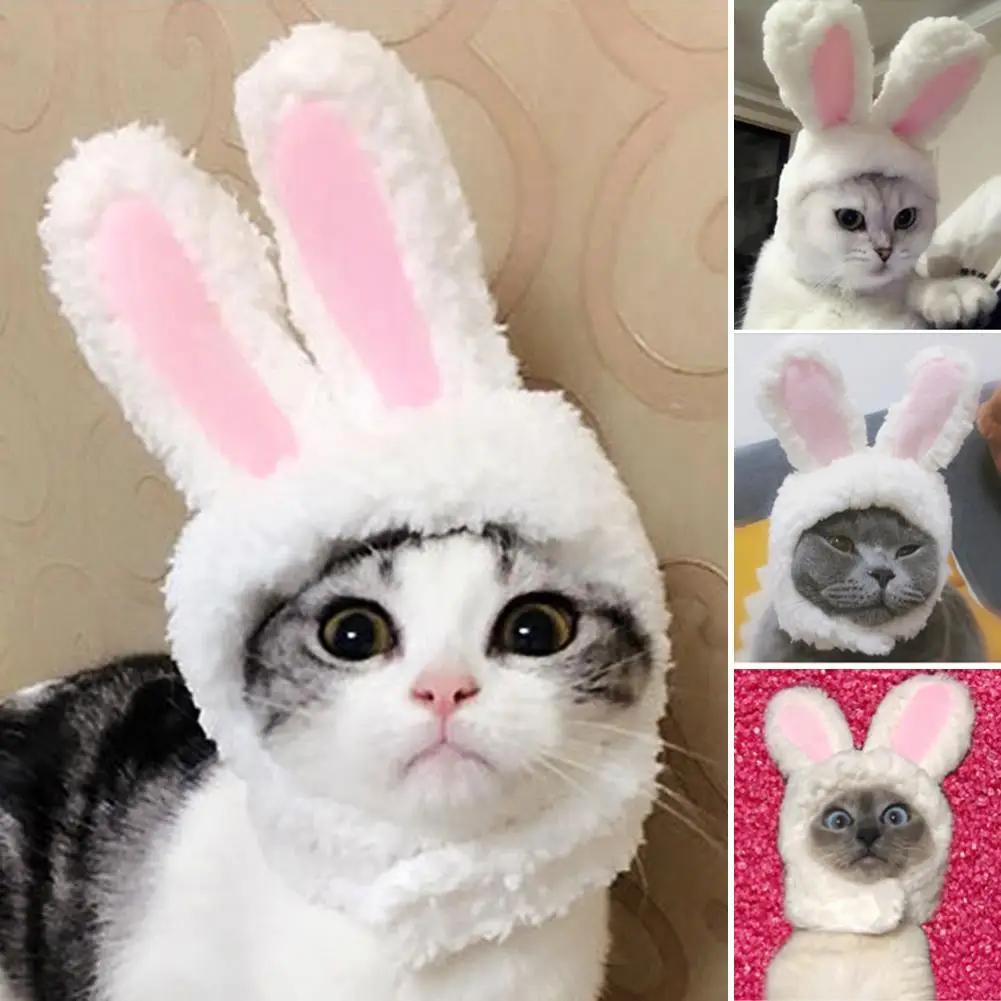 

Cat Rabbit Ears Hat Pet Costumes Rabbit Ears Hats Funny Rabbit Ears Pet Dog Cat Cap Christmas Party Cosplay Hat Headwear Decor