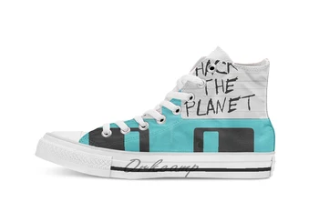 

Hack The Planet breathable Casual High Top lace-up Canvas shoes sneakers Drop shipping