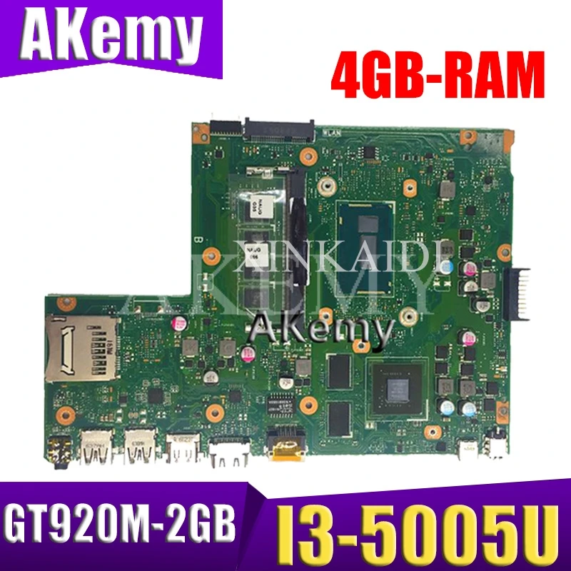 Akemy X540LJ Laptop Moederbord Voor Asus Vivobook X540L F540L A540L R540L Originele Moederbord 4GB-RAM I3-5005U GT920M-2GB Akemy X540LJ Laptop Moederbord Voor Asus Vivobook X540L F540L A540L R540L Originele Moederbord 4GB-RAM I3-5005U GT920M-2GB
