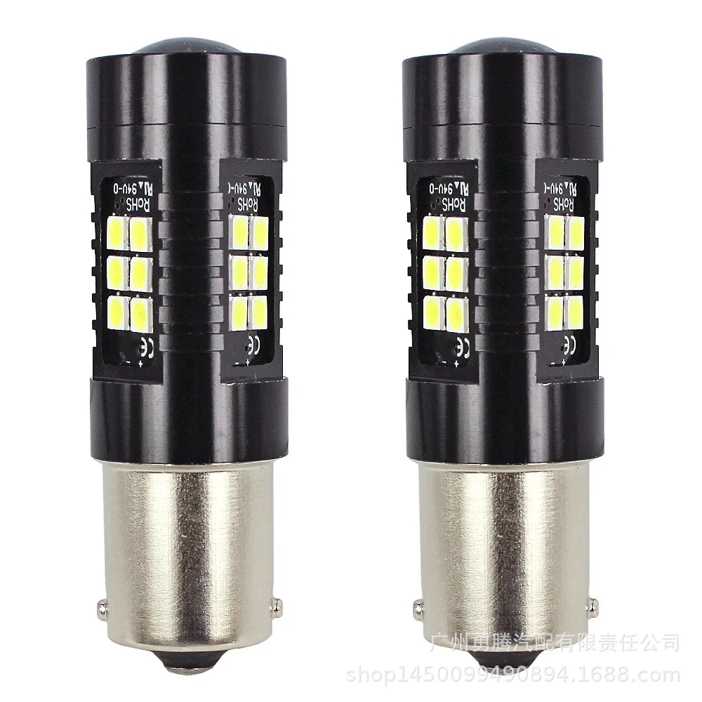 Стиль автоматические светодиодные лампы S25 1156 3030 21smd указатель поворота BA15S высокомощная лампа заднего хода