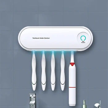 

Disinfection Toothbrush Holder Automatic UV Sterilization Drying Toothbrush Healthy Home Sterilizer Bathroom Accessories