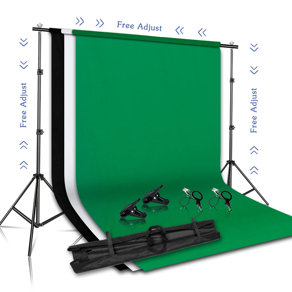 SH-Kit de soporte de fondo para fotografía, sistema de soporte ajustable para estudio fotográfico, marco de pantalla verde para Chromakey