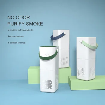 

USB Air Cleaner Air Purifier for Home Car Use Smoke Formaldehyde Removal Machine Low Noise Minil Size White Color