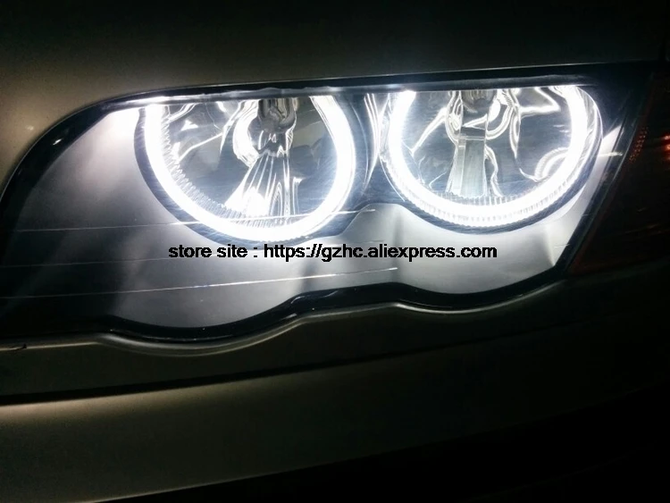 Для Volkswagen VW Touran 2003-2006 ультра яркий дневной свет DRL CCFL ангельские глазки демон глаза комплект Теплый Белый Halo Кольцо