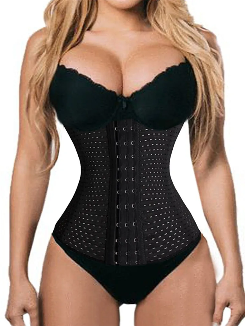 sexy black NINGMI пояс для похудения, моделирующий пояс для женщин, Корректирующее белье для похудения, Утягивающее нижнее белье, корсет на лямках, XS-4XL - Цвет: sexy black