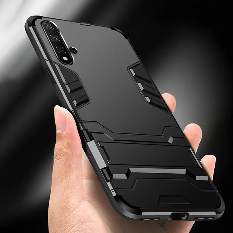 Чехол для Huawei Nova 5 T Силиконовый противоударный чехол с подставкой чехлы из ТПУ и
