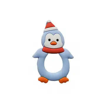 

Baby Teether Cartoon Penguin Modeling Silicone Molar Stick Infant Bite Chew Appease Teeth Gel for Girls Boys