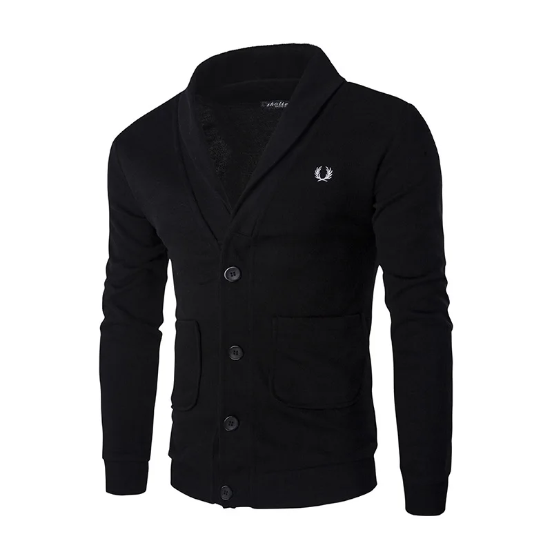 

Autumn And Winter Hot Selling Men Wheat Embroidery Cardigan Slim Fit Sweater Coat MEN'S Knitwear Q40