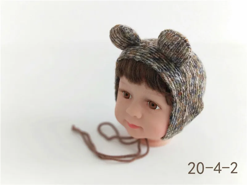 Coffee hat 2 Ylsteed костюм для новорожденного ребенка, реквизит для фотосъемки младенцев, одеяло для съемки маленького джентльмена, шапочка для малыша, уши, шапка для новорожденного - Цвет: Coffee hat 2