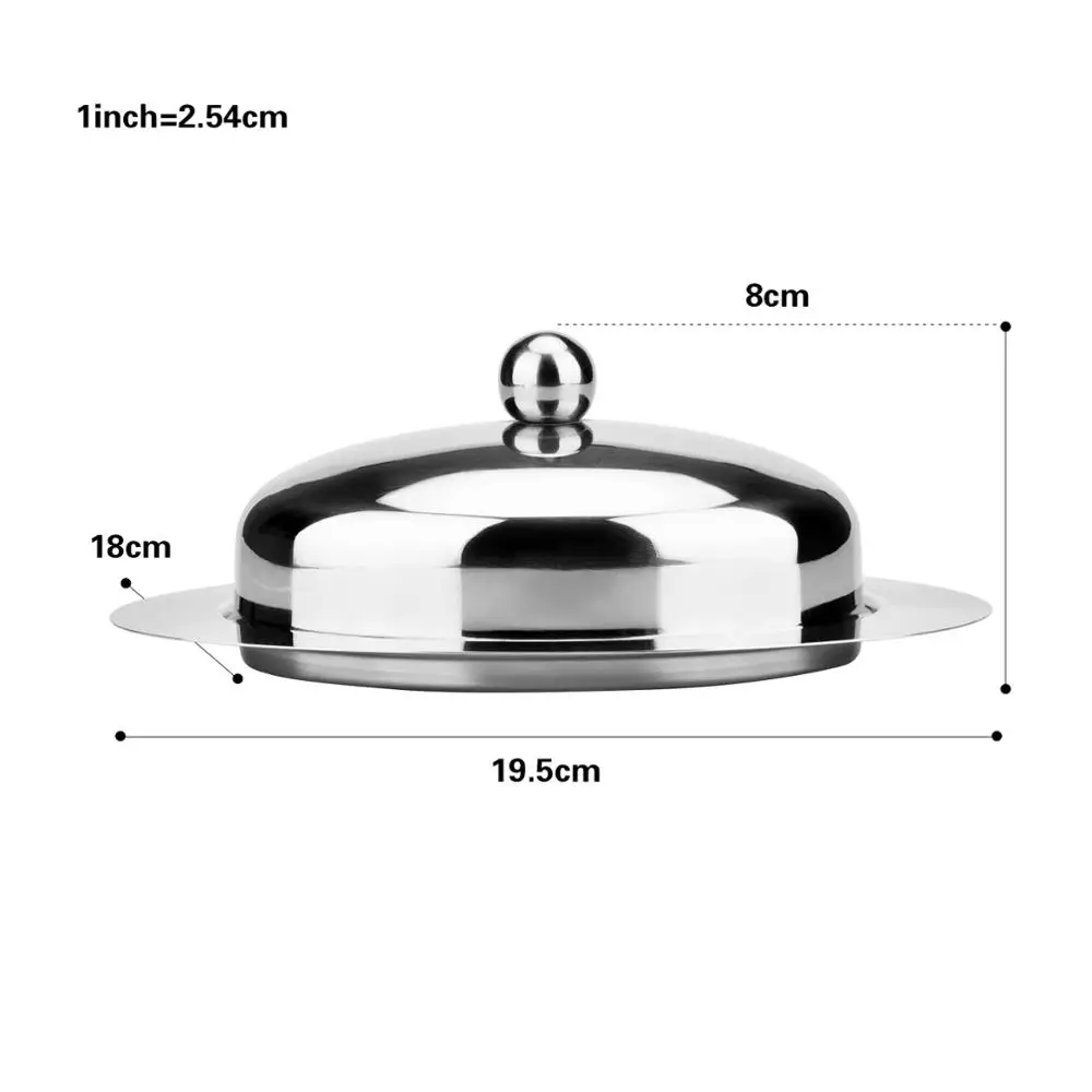 Нержавеющая сталь масло блюдо сыра поднос с крышкой кухонные аксессуары