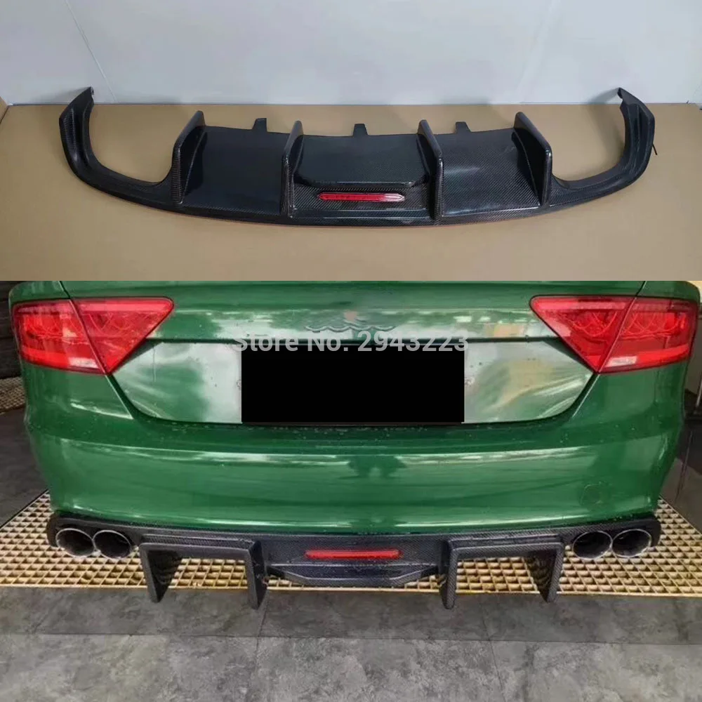 Бампер для Audi A7 Sline S7 2012 2015 задний спойлер из углеродного волокна диффузор защита