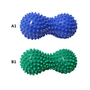 

1x Peanut Shape Spiky Massage Ball PVC Foot Trigger Point Stress Relief Massager 2019