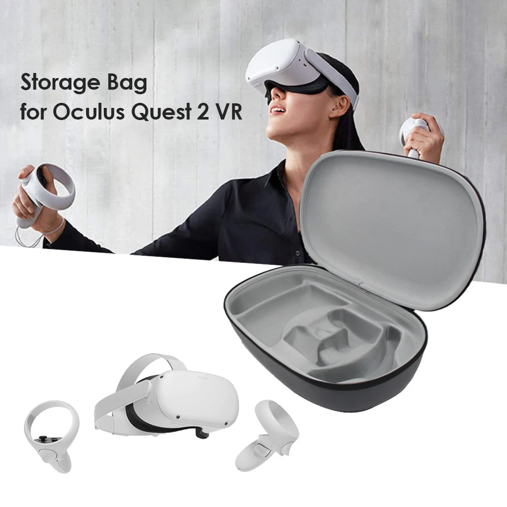 Estuche de transporte duro EVA para Oculus Quest 2 VR, controlador de auriculares, funda impermeable, Estuche de transporte protectora portátil de viaje