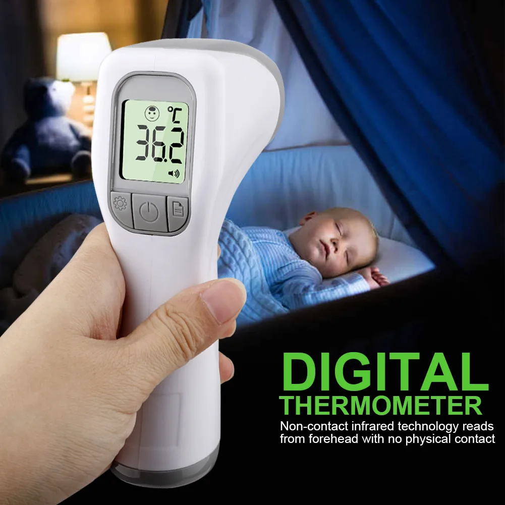 

Non-contact Digital Infrared Thermometer Baby Adult Forehead Body Thermometer With LCD Back-light Temperature Measure Gun