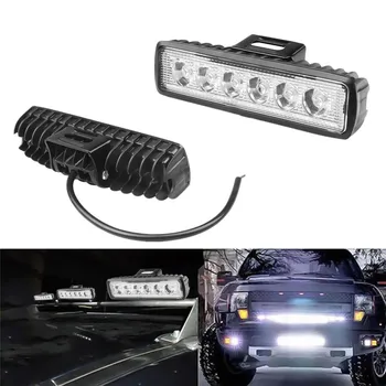 

2x Bright White LED Work Light Bar 12V 18W Spot Light 6LED Car Working Driving Fog Lamp Offroad for Truck/Tractor/Car/Boat/atv