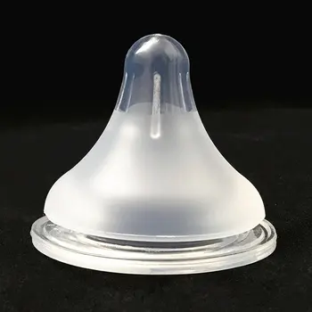 

Silicone Gel Milk Feeding Bottle Pacifier Thick Matte Baby Infant Teether Care Teat Breast Nipple Circular Crossing Hole