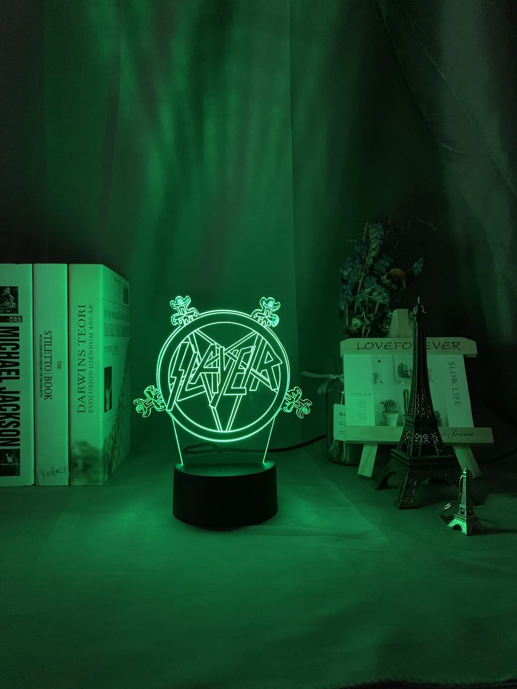 night lamp American Thrash Metal Band Slayer Logo Night Light Led Touch Sensor Color Changing Nightlight for Home Decor Event Prize Lamp portable night light