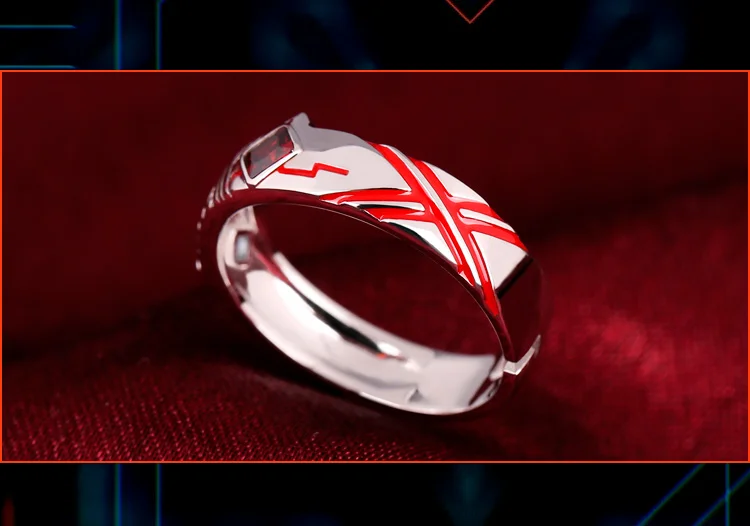 Аниме DARLING In The FRANXX ZERO TWO Ring 925 серебряные ювелирные изделия 02 реквизит для косплея аксессуары регулируемое кольцо женский подарок