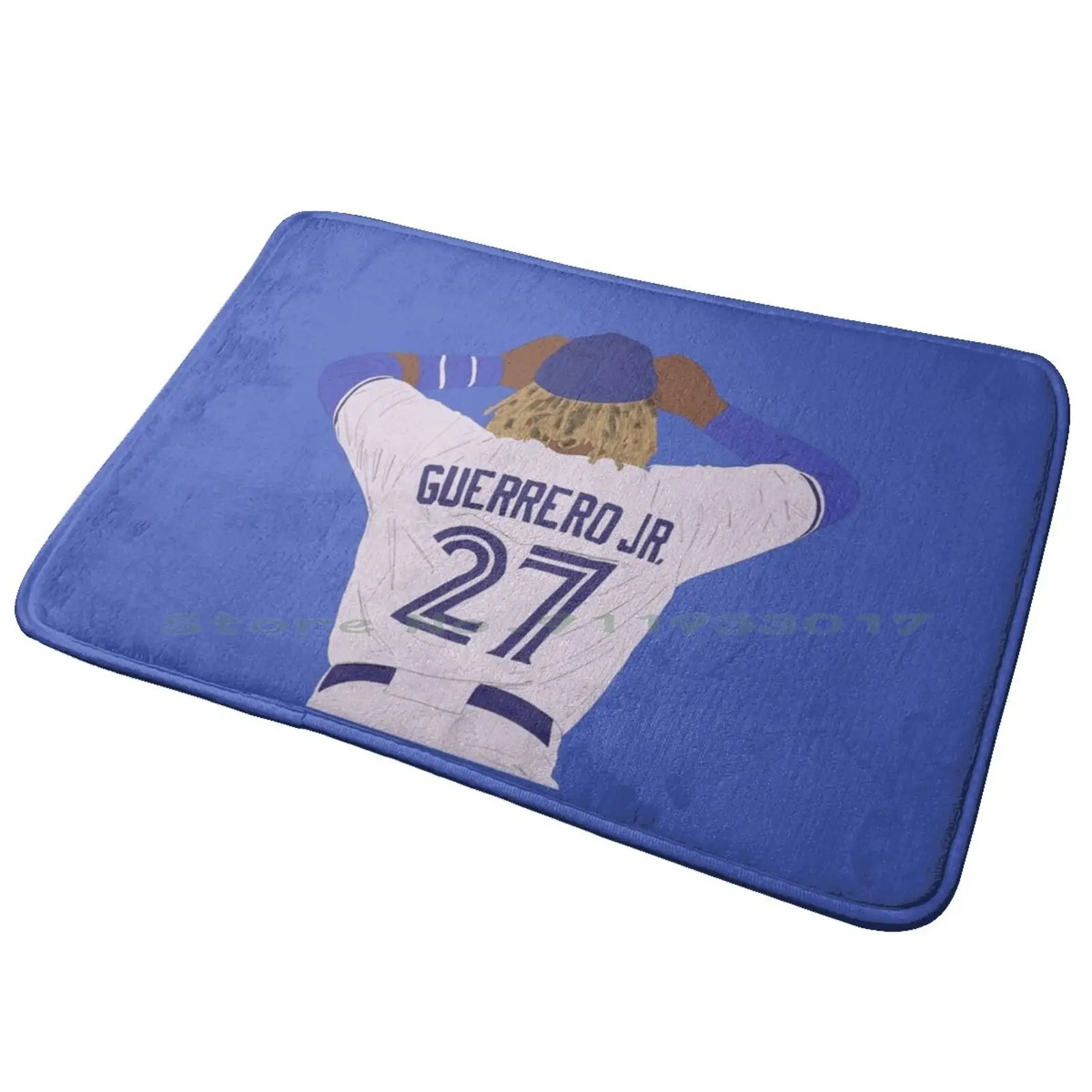 

Vladimir Guerrero Jr Entrance Door Mat Bath Mat Rug Vladimir Guerrero Jr Rogers Center American East Canada Major Baseball