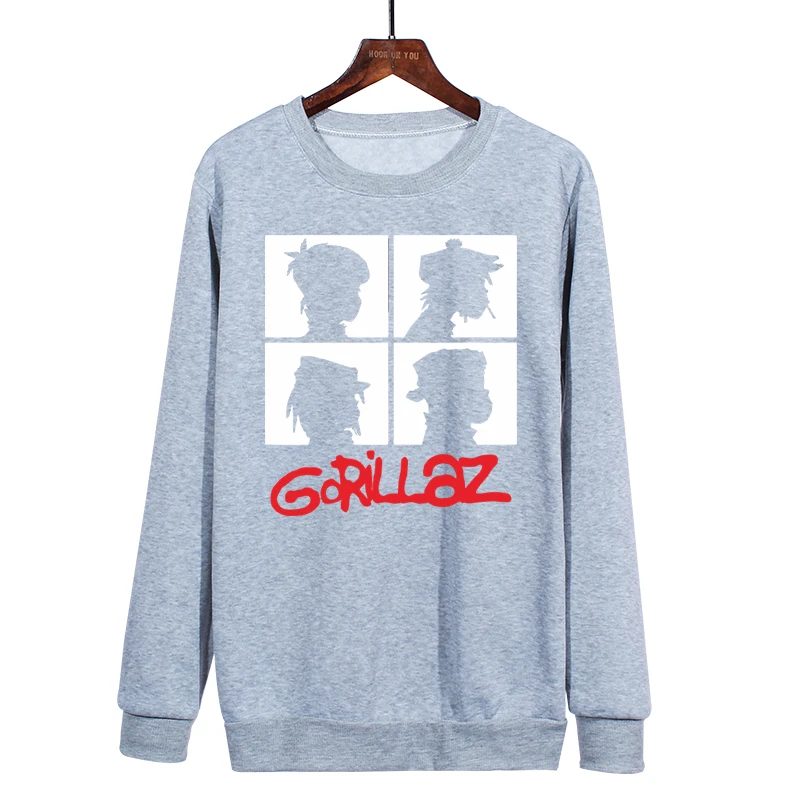 Новые музыкальные толстовки Gorillaz мужские на осень и зиму с длинным рукавом