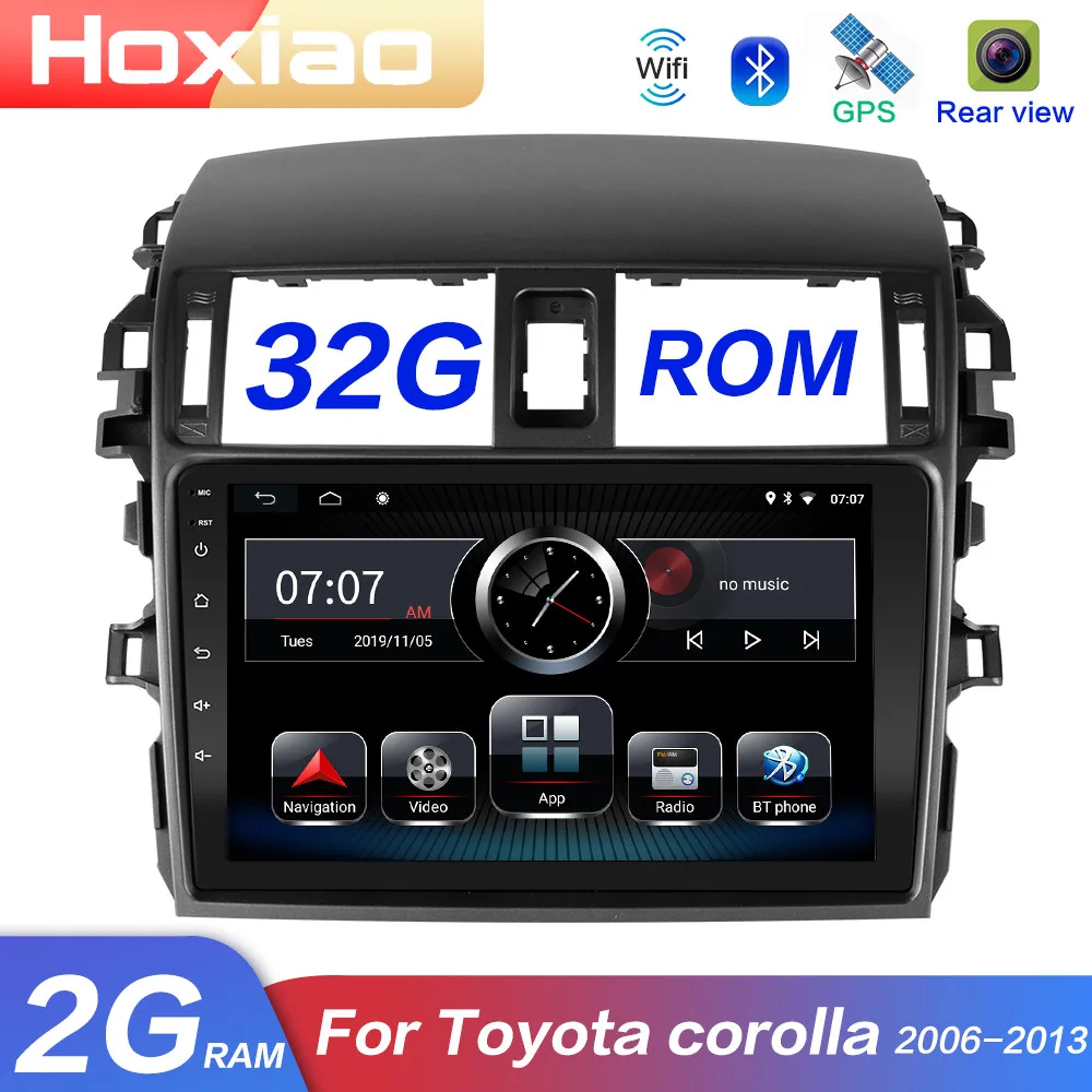 Автомагнитола мультимедийный видеоплеер Mirror Link для Toyota Corolla E140/150 2008 2009 2010 2011 2012 2013