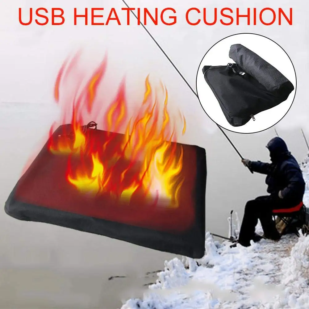 Подушка с подогревом, USB, портативная, Warmn, надувная подушка с подогревом, подушки для сиденья, для зимы, на открытом воздухе, для рыбалки, лыжного, офисного автомобиля