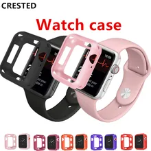 Силиконовый чехол для apple watch band apple watch 5 4 3 44 мм 40 мм iWatch чехол 42 мм/38 мм мягкая защитная рамка Полная защита