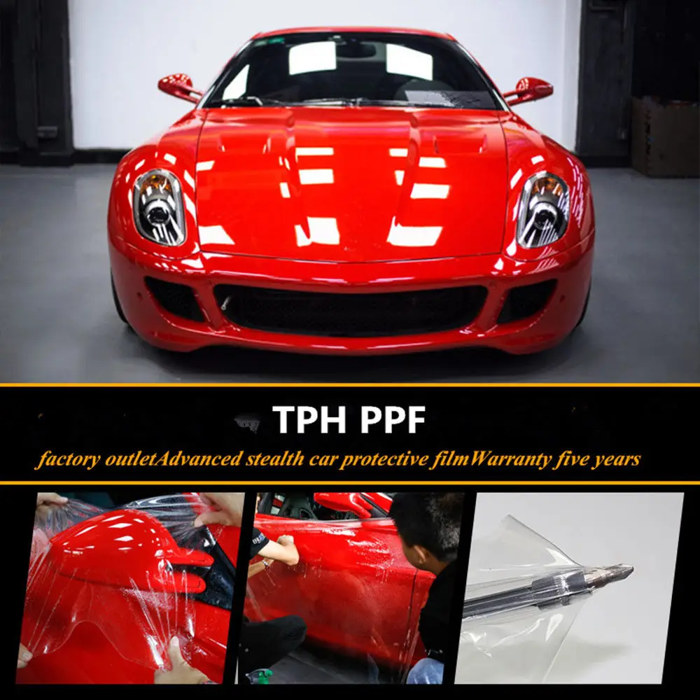 1x5 м PPF Защитная пленка для кузова автомобиля TPH прозрачная Автомобильная Стайлинг наклейка на фару Автомобильная виниловая пленка невидимые царапины щит