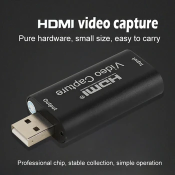 

USB 2.0 Video Card Capture HDMI Video Grabber Record Box Mini Streaming VHS Board Capture for PS4 Game DVD Camcorder
