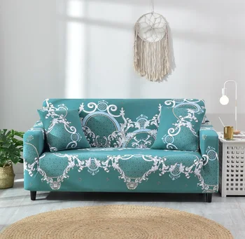 

[Free Cushion Cover 1pc] Stretch Sofa Covers for Living Room Anti-dirty Full Wrap Elastic Slipcover 7 Designs