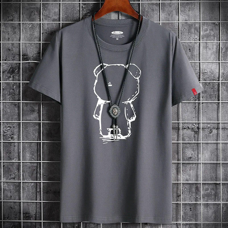T Shirt for Men 2022 Newest Clothing Fitness White O Neck Anime Man T-shirt For Male Oversized S-6XL New Men T-shirts Goth Punk 4
