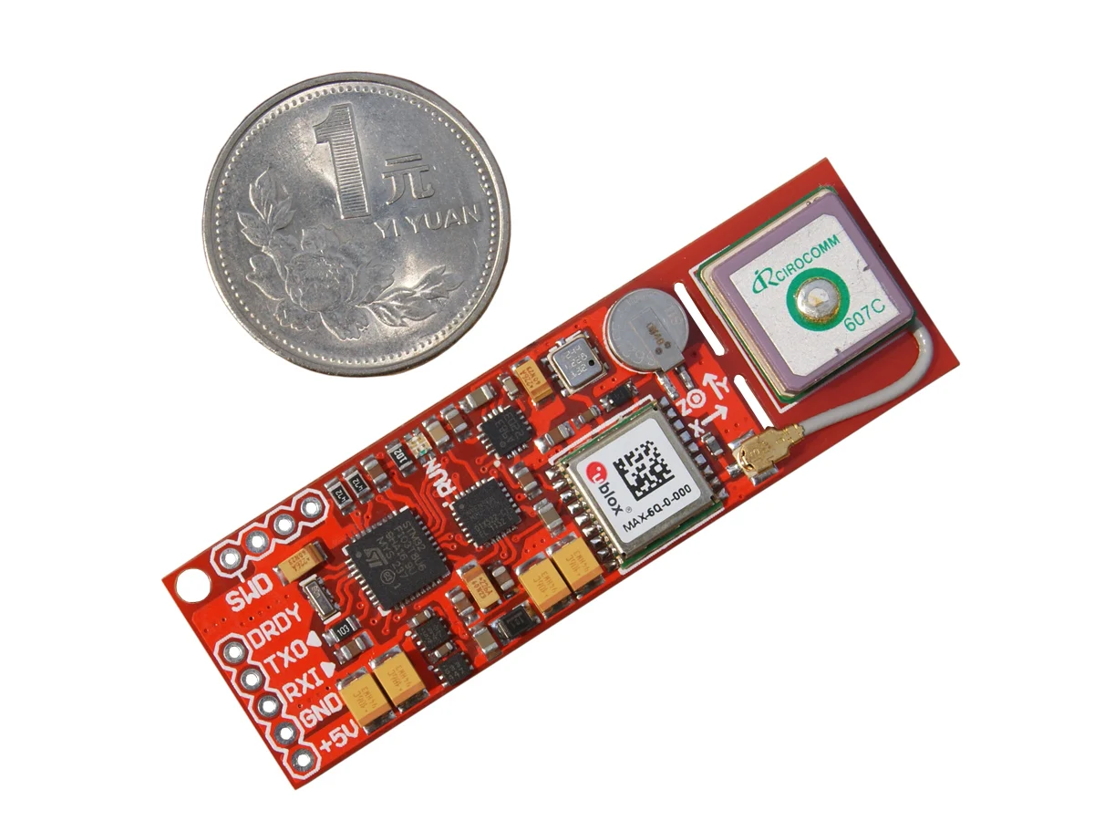 

Mini INS / GPS Inertial Navigation AHRS + Ublox-max-6q Built-in GPS Antenna + STM32 Main Control