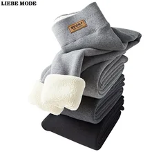 

Womens Winter Fleece Leggings Plus Size Velvet Slim Pencil Pants Cotton Cashmere Thermal Tights Warm Leggings for Women
