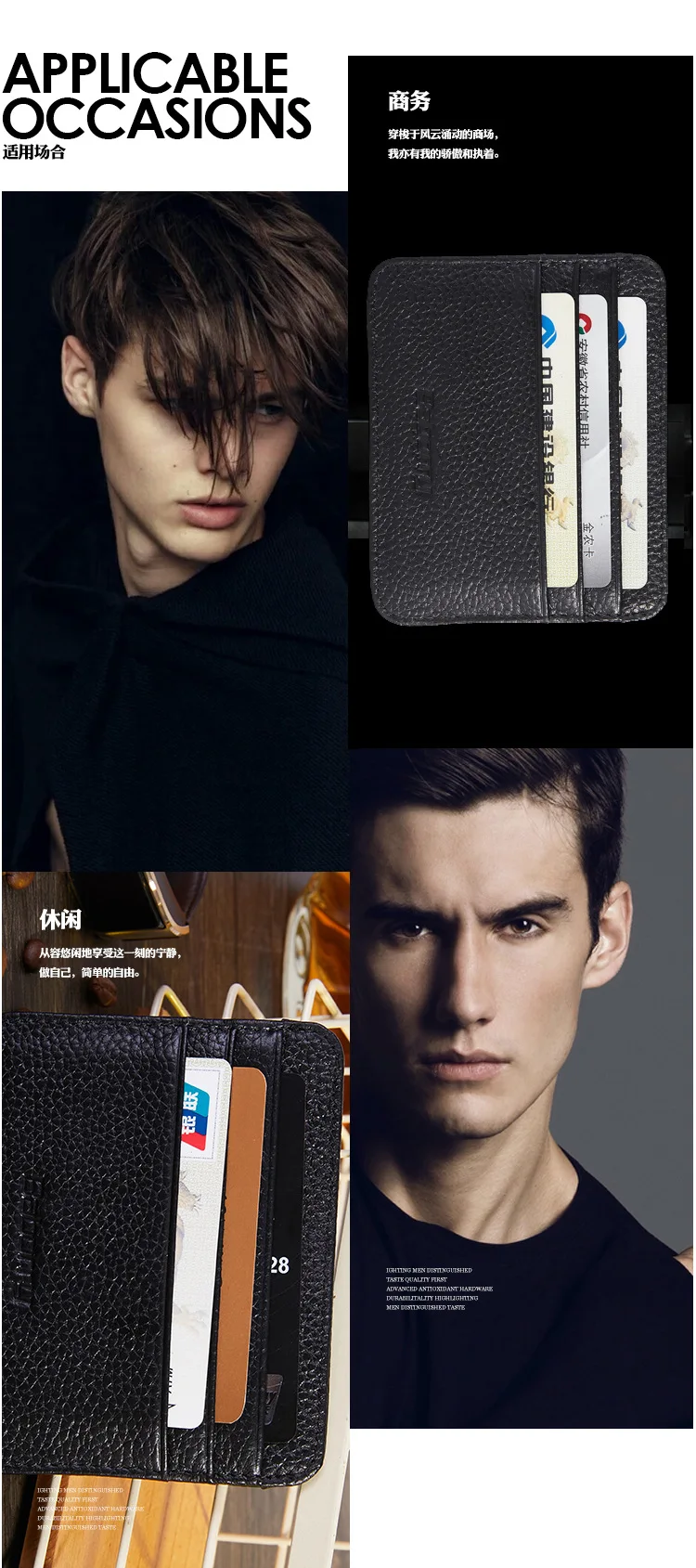 RFID кросс-граница для кожаных мужчин кошелек маленький кожаный бумажник карта посылка скорость через Amazon WISH
