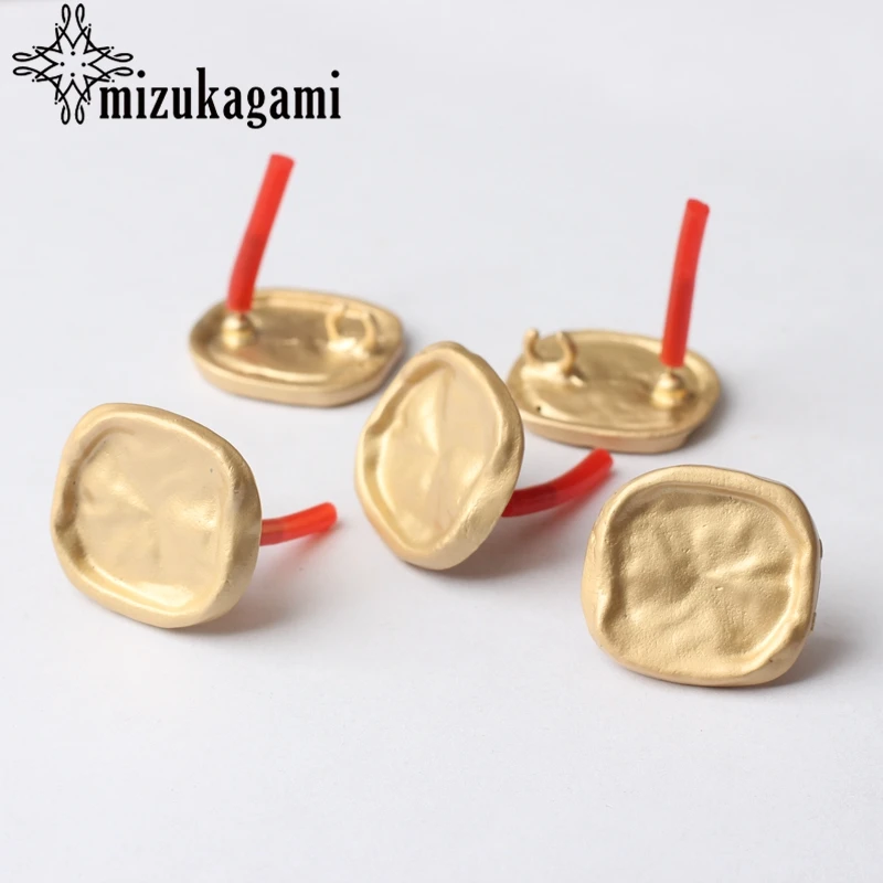 

Golden Zinc Alloy Square Earrings Base Connectors Linker 20mm 6pcs/lot For DIY Jewelry Earrings Making Accessories