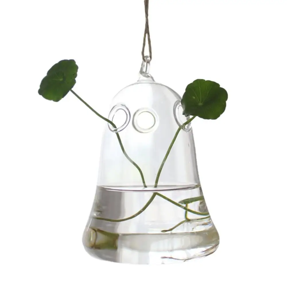 Креативная подвесная прозрачная стеклянная ваза, гидропонная маленькая подвесная бутылка, для дома, садоводства, украшения дома, набор бутылок для растений