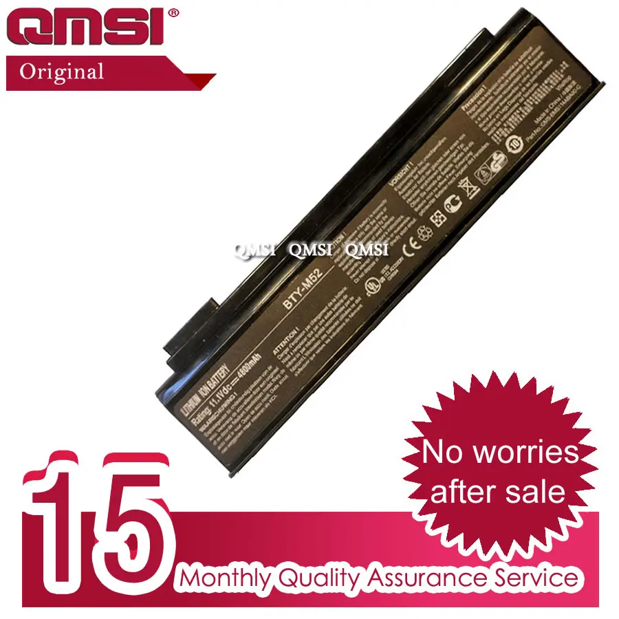 QMSI 11 1 V 5200mAh оригинальный BTY M52 Аккумулятор для LG K1 W1 Express ноутбук MSI L/EX/ER710 GX700 L715 L740