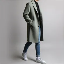 Модное осеннее пальто из овечьей шерсти Новые повседневные теплые плотные Свободные Длинные Пальто однобортное ветровка пальто для мужчин