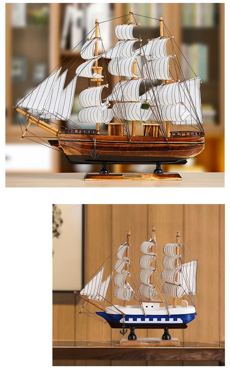 Wooden Sailboat Model