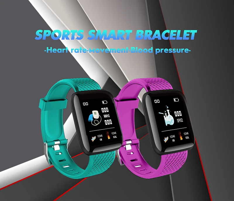 

Smart Bracelet Color Screen Heart Rate Blood Pressure Monitoring Smart Band Fitness Tracker IP67 Waterproof Smart Sport Watch