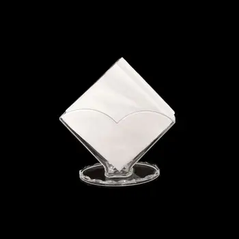 

Clear Acrylic Napkin Holder Paper Serviette Dispenser Decorative Tissue Rack Box for Home Bar Hotel Dining Table Kitchen Counter
