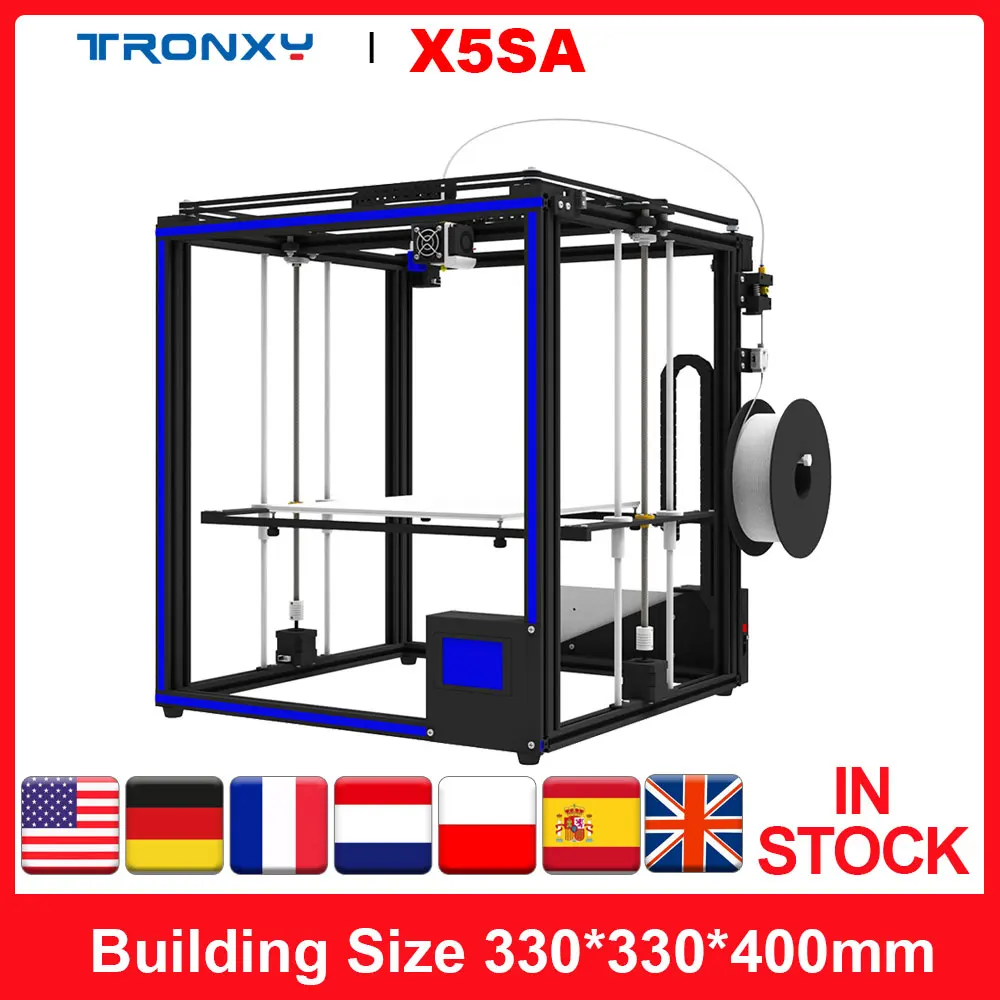 3D-принтер Tronxy X5SA комплект для сборки 330*330*400 мм с поддержкой нагрева