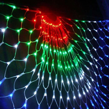 

3M-Peacock Shows LED Window Curtain String Fairy Light Garland 3X0.5M LED Net String Christmas Light Outdoor
