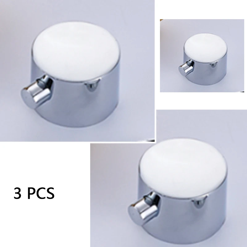 Perillas cromadas triples redondas para cartuchos para grifo termostáticos|Cartuchos de - AliExpress